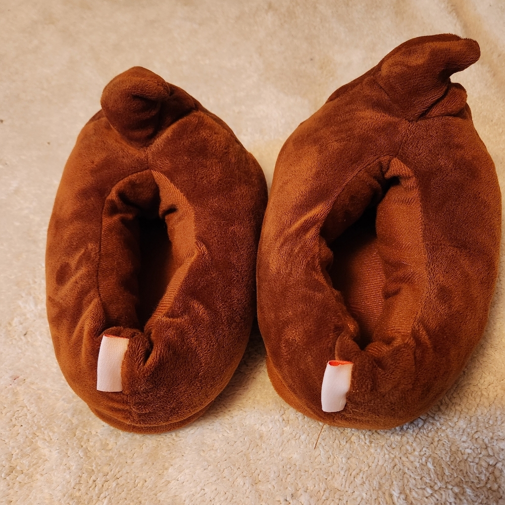 Brown Poo Emoji Slippers - Picture 2 of 4